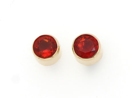 Fire Opal Stud Earrings