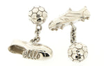 Silver Football Boot Cufflinks