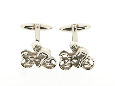 Silver Cyclist Cufflinks