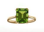 Single Stone Peridot Ring