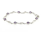 Silver and Amethyst Bracelet