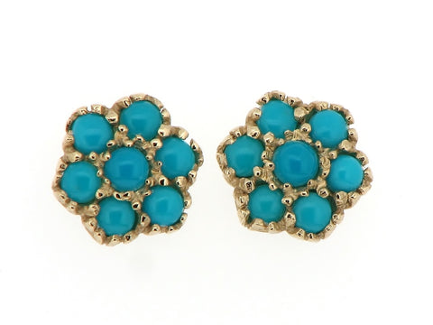 Turquoise Cluster Earrings