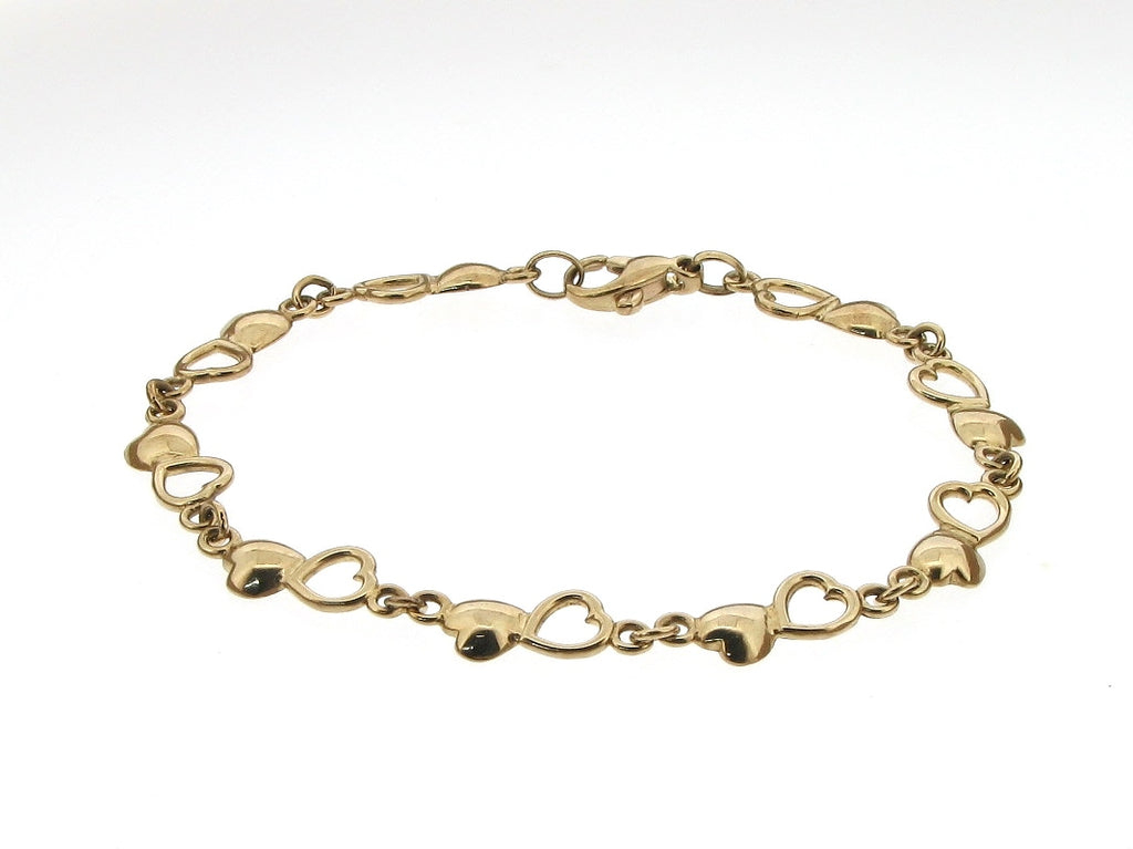 9ct Gold Heart Bracelet - Main Image