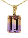 Ametrine and Diamond Pendant