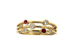Ruby and Diamond "Bubbles" Ring