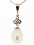 Aquamarine and Freshwater Pearl Pendant