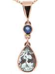 Sapphire and Aquamarine Pendant