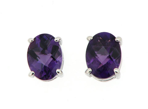 Amethyst Stud Earrings