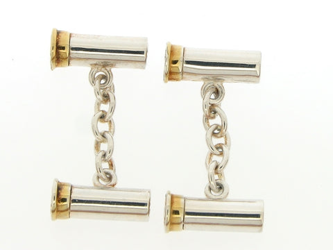 Silver Shotgun Cartridge Cufflinks