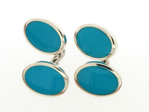 Silver and Turquoise Cufflinks