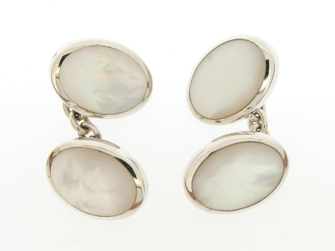 Silver and Mother-of-Pearl Cufflinks