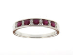 Ruby and Diamond Half Eternity Ring