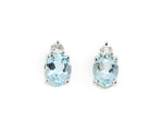 Aquamarine and Diamond Stud Earrings