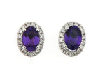 Amethyst and Diamond Cluster Earrings