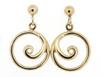 9ct Gold Circle Drop Earrings