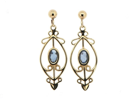 Sapphire Drop Earrings
