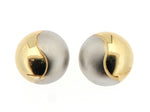 18ct Two Colour Gold Stud Earrings