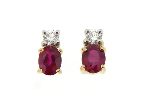 Ruby and Diamond Earrings