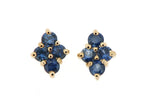 Sapphire Cluster Earrings