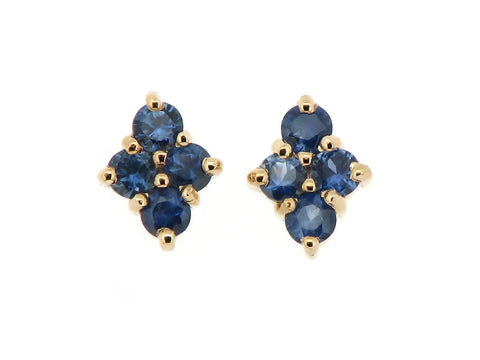 Sapphire Cluster Earrings