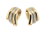 Two Colour Gold Earrings