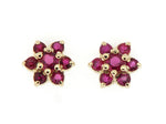 Ruby Cluster Earrings