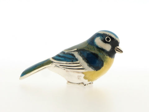 Silver and Enamel Blue Tit