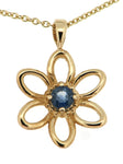 Sapphire Flower Pendant